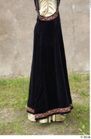  Medieval Castle lady in a dress 2 black dress historical clothing lower body medieval 0001.jpg